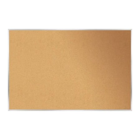 Ghent Ghent 4' x 10' Bulletin Board - Natural Cork Surface - Silver Frame AK410
